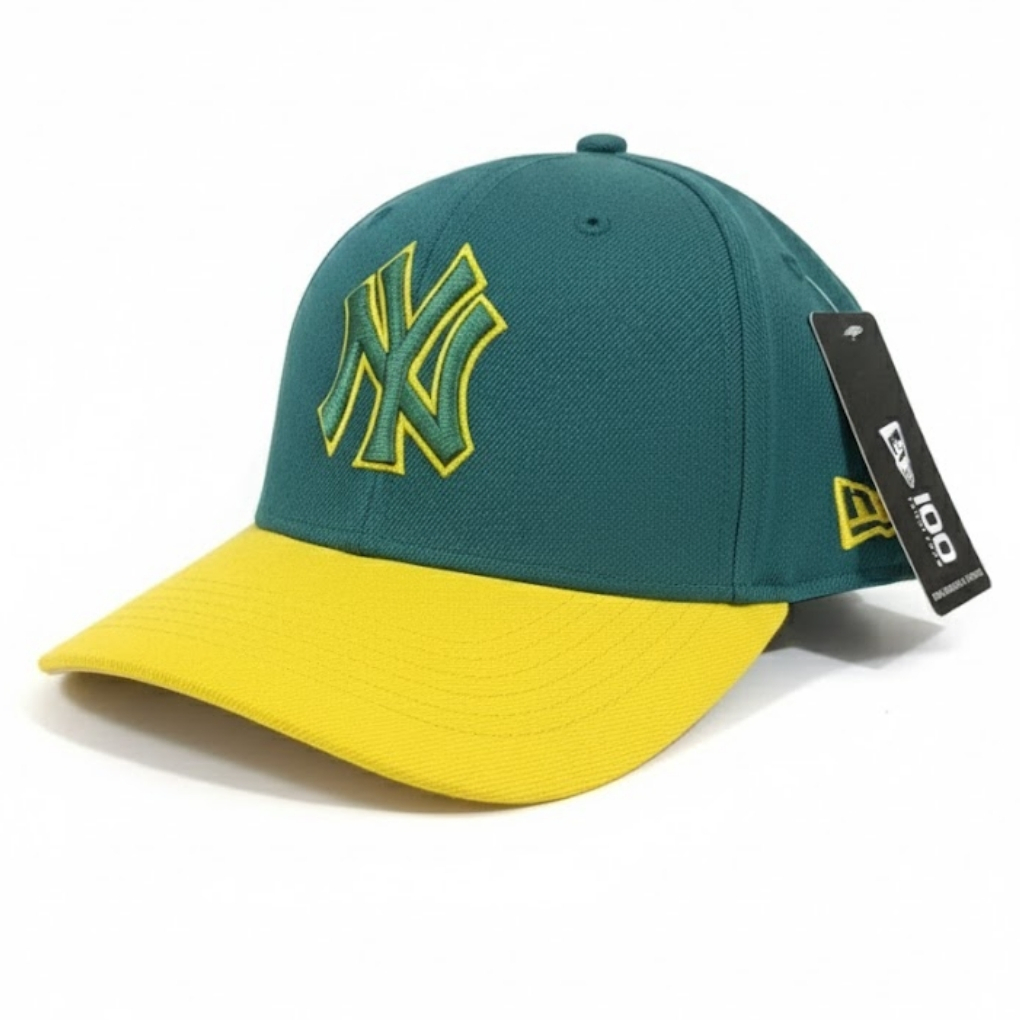 New Era New York Yankees 9FORTY Adjustable Cap –Dark Green & Yellow Visor